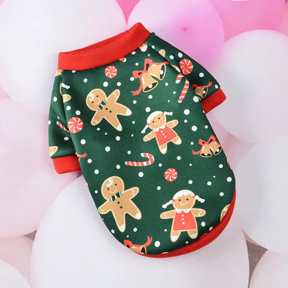 Cartoon Christmas Dog Clothes and Pet Supplies